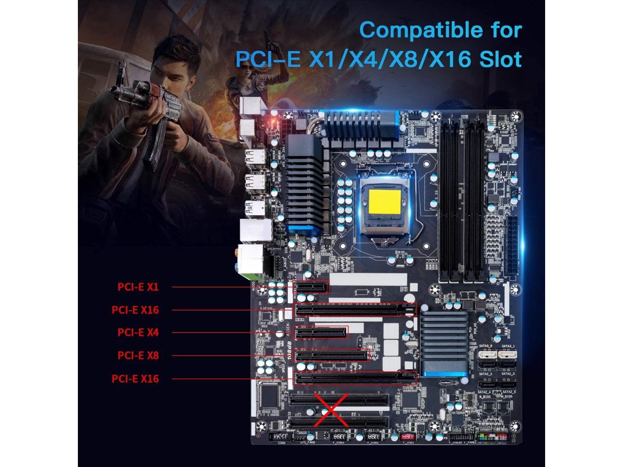 Wireless PCIE WiFi Card for Desktop PC 600Mbps, Dual Band (300Mbps 5GHz
