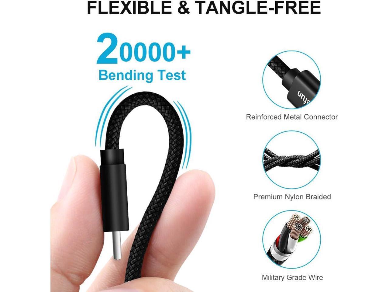 20ft (6m) Long USB Type C Cable CLEEFUN USB A to USB C Cable Nylon