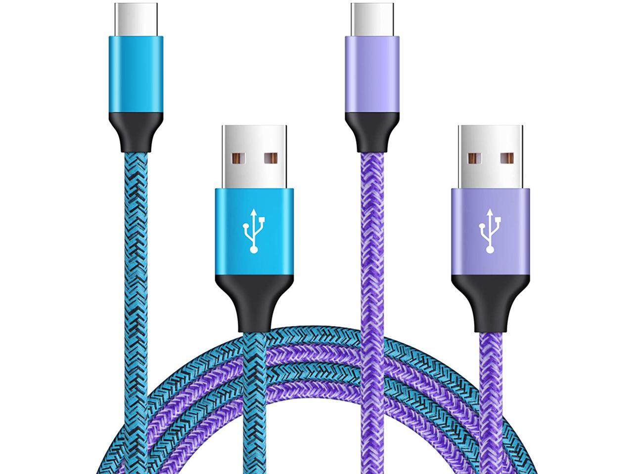 USB C Cable Pixel 3a 2,OnePlus 6T Moto G7/G6/X4/Z3/Z2 Play LG Stylo 4 G8 G7 ThinQ Q7+ V20 G6 G5 2-Pack 6ft AndHot Fast Charge Type C Charger Charging Cords Compatible with Samsung Galaxy S10 S9 S8