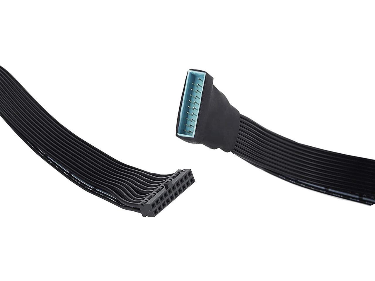 Usb 3 0 header extension cable joyreken low profile usb 3 0 internal 19