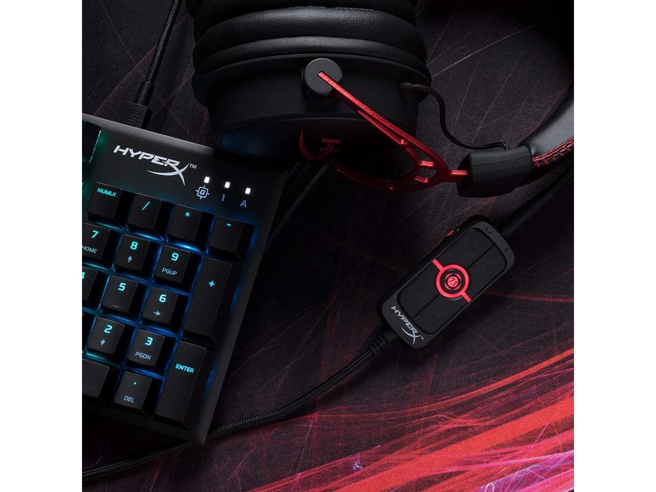 HyperX Amp USB Sound Card Virtual 7.1 Surround Sound Works with PC/PS4 Plug and Play Audio