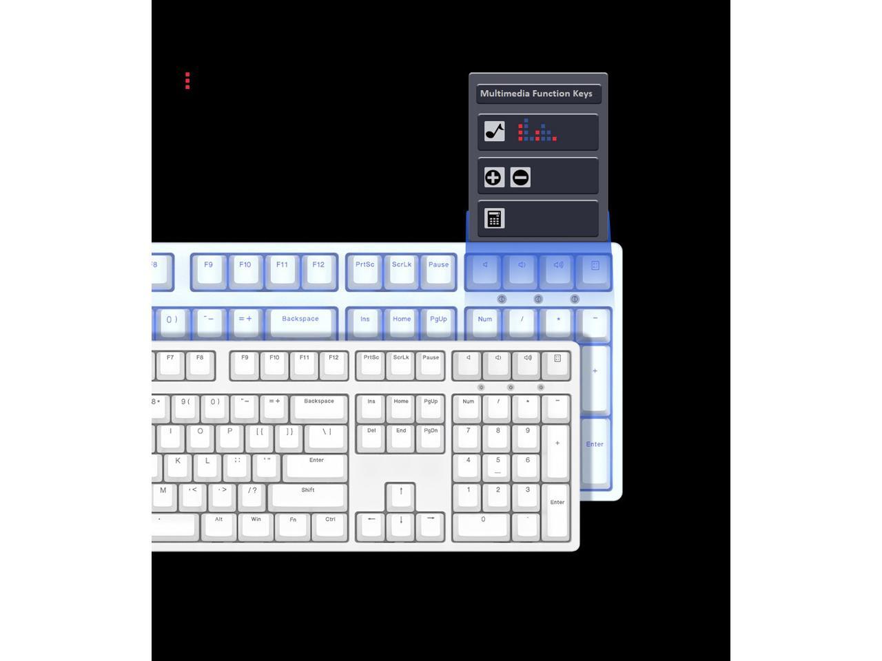 iKBC F108 108 Keys USB Wired Blue LED Backlit Mechanical Gaming