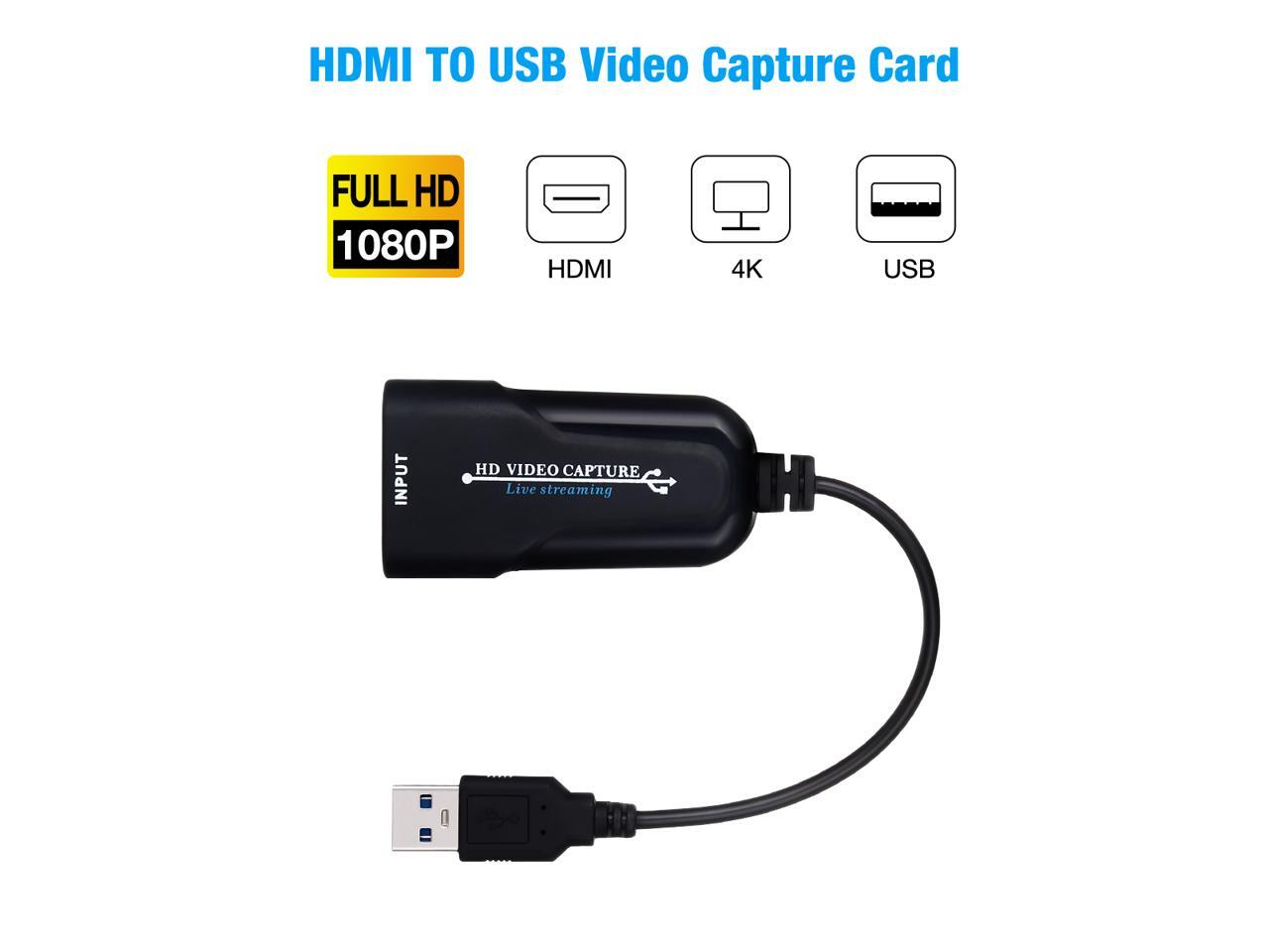 Firstpower Hdmi To Usb 3 0 Video Capture Card 4k 1080p 60fps Record For Live Streaming Newegg Com