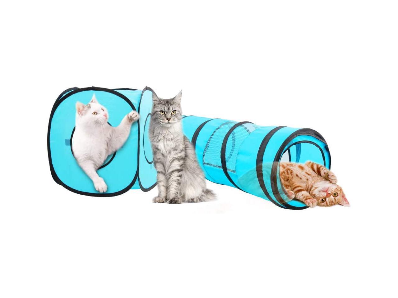 Jessicadaphne Suministros para Mascotas Pet Cat Play Tunnel S Shape Plegable Animal Tunnel Toys Juguetes Túnel de Gato Plegable Cat Toy Drill Bucket