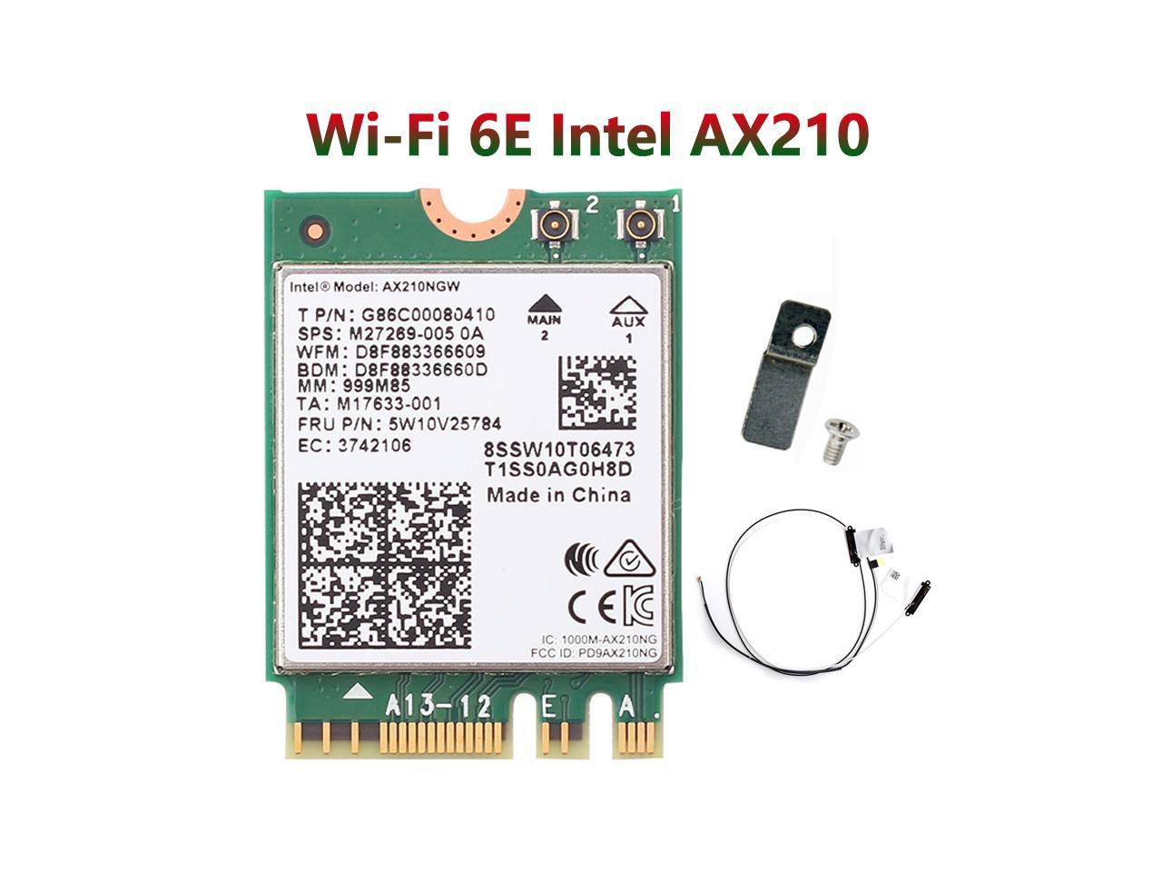 3000mbps Wifi 6e Intel Ax210 Bluetooth 5 2 M 2 2230 Key E Wifi 6 Card 2 4g 5ghz 6ghz With Ipex4 Antennas Wireless Ax210ngw 802 11ac Ax Wifi Adapter Support Windows 10 Linux For Laptop Desktop Pc