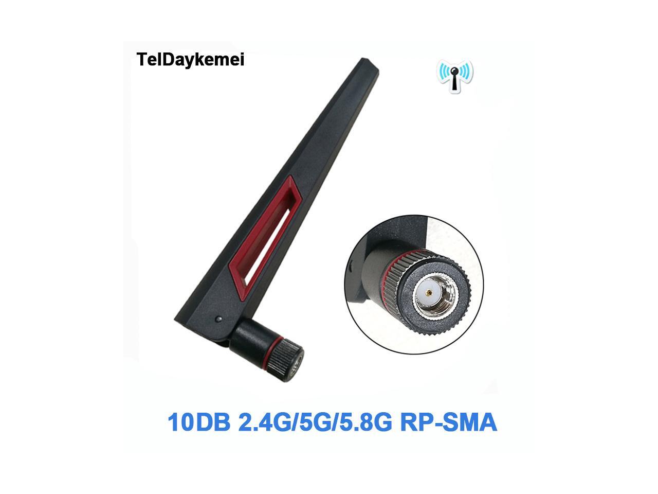 Dual Band WiFi 2.4GHz 5GHz 5.8GHz 10dBi Base Magnética MIMO RP-SMA