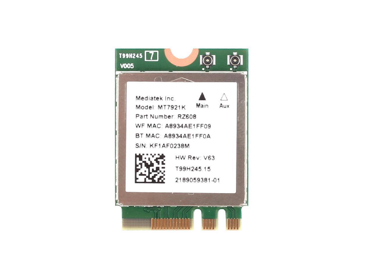 Wi-Fi 6E MediaTek MT7921k Tri band 1800Mbps 2.4G/5G/6G Bluetooth 5.2 ...