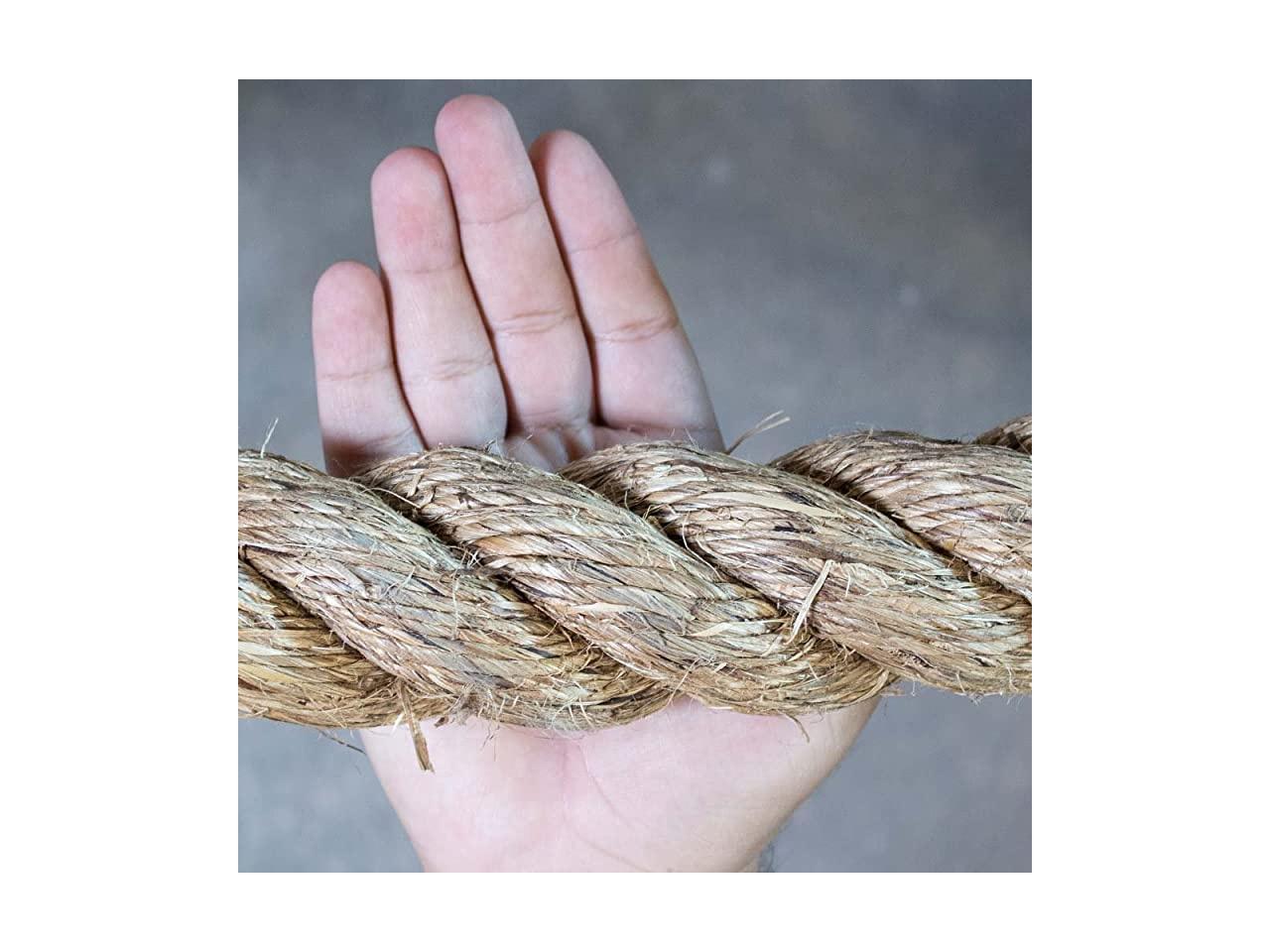 Manila Hemp Rope (2 Inch x 100 Feet) Thick HeavyDuty Rope