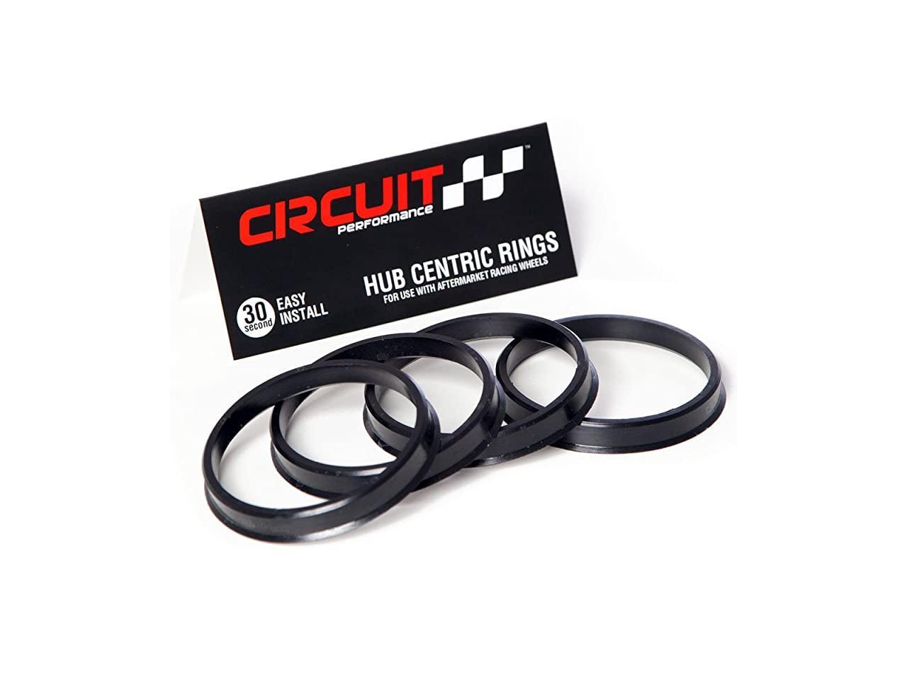 67.1mm OD to 57.1mm ID Circuit Performance Black Plastic Polycarbonate Hub Centric Rings 