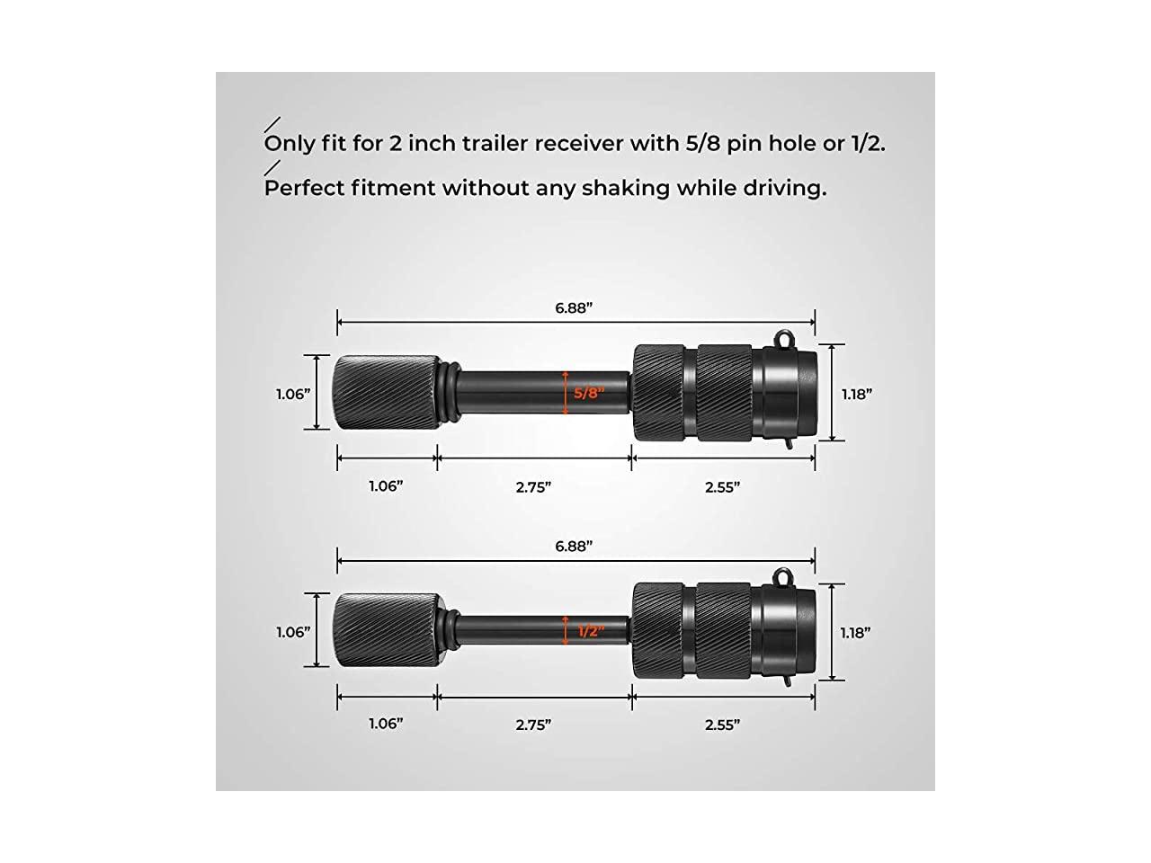 Keyed Alike Hitch Pin Set 5 8 And 1 2 Trailer Hitch Lock For 2 Inch 
