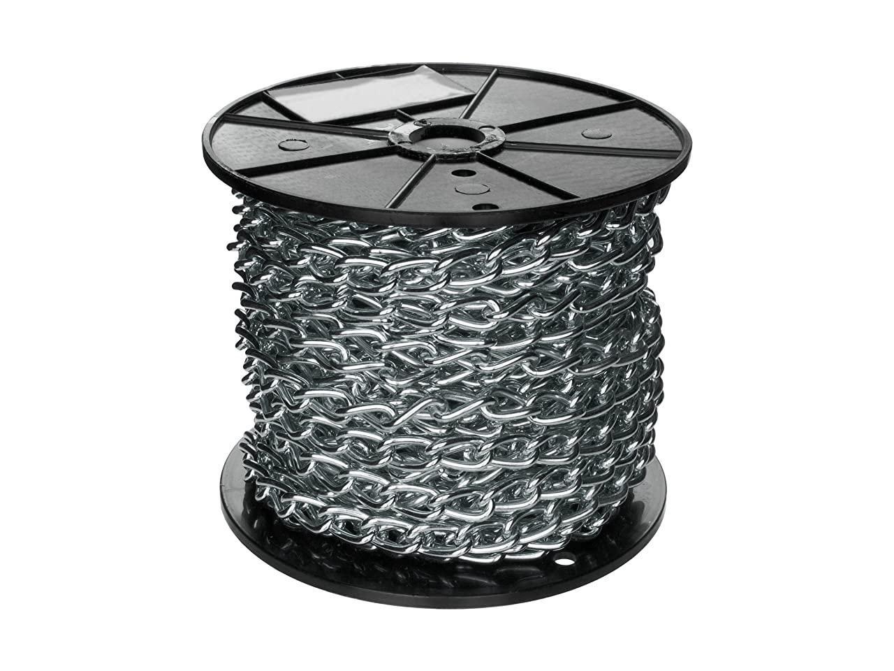 0719027 Hobby and Craft Twist Chain, Nickel Plated, 90 Trade, 0.056" Diameter, 5 lbs Load