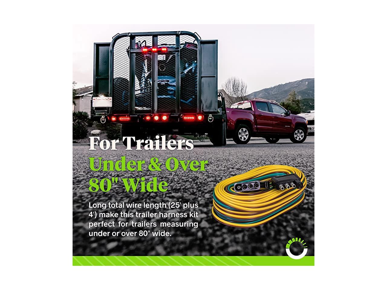 Pin Flat Trailer Wiring Harness Kit [WishboneStyle] [SAE J1128 Rated