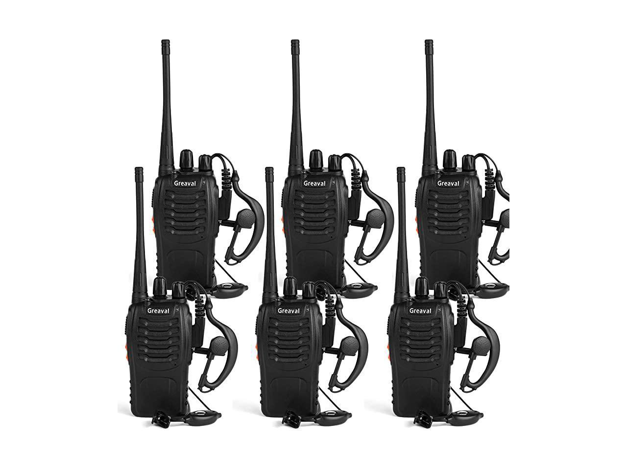 Flashlight Rechargeable Long Distance Two Way Radio Support VOX Function for Field Survival and Other Activities Long Range Walkie Talkies with Original Earpieces with 16CH 2pcs Walkie Talkies 