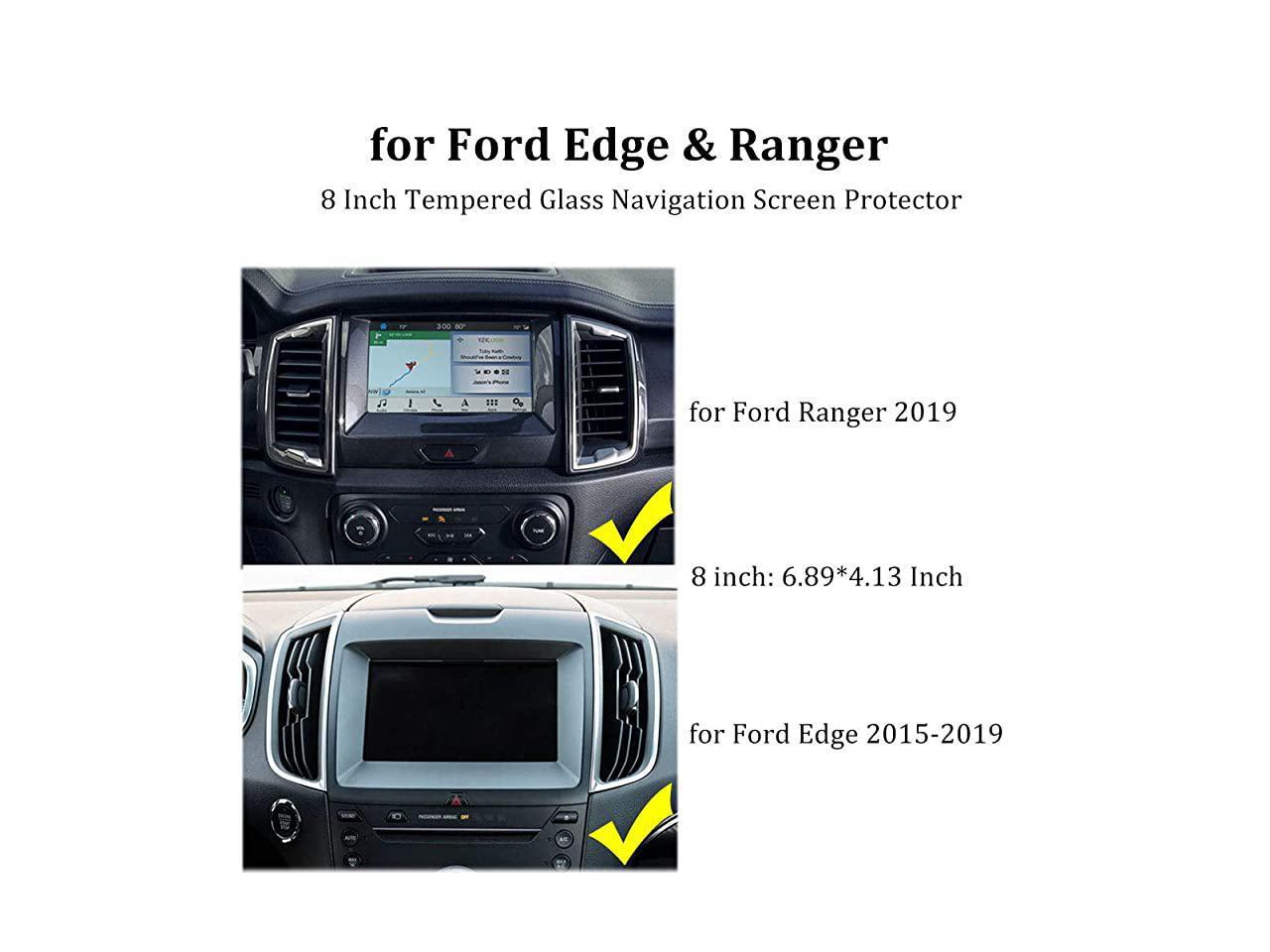 Navigation Screen Protector for Ford Edge 2019 2018 2017 2016 2015,BUENNUS Center Console Tempered Glass Touch Screen Protective Film for 15-19 Ford Edge SE SEL ST Titanium/2019 Ranger XL XLT Lariat 