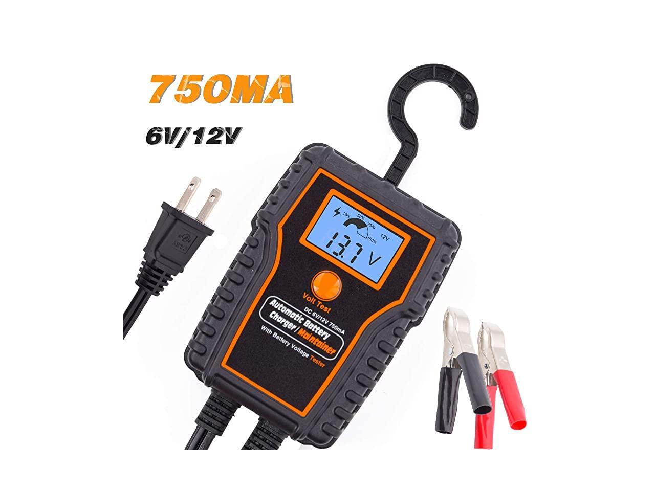 Battery Charger Maintainer 12V Motorcycle ATV Full Automatic Power Level Monitor 