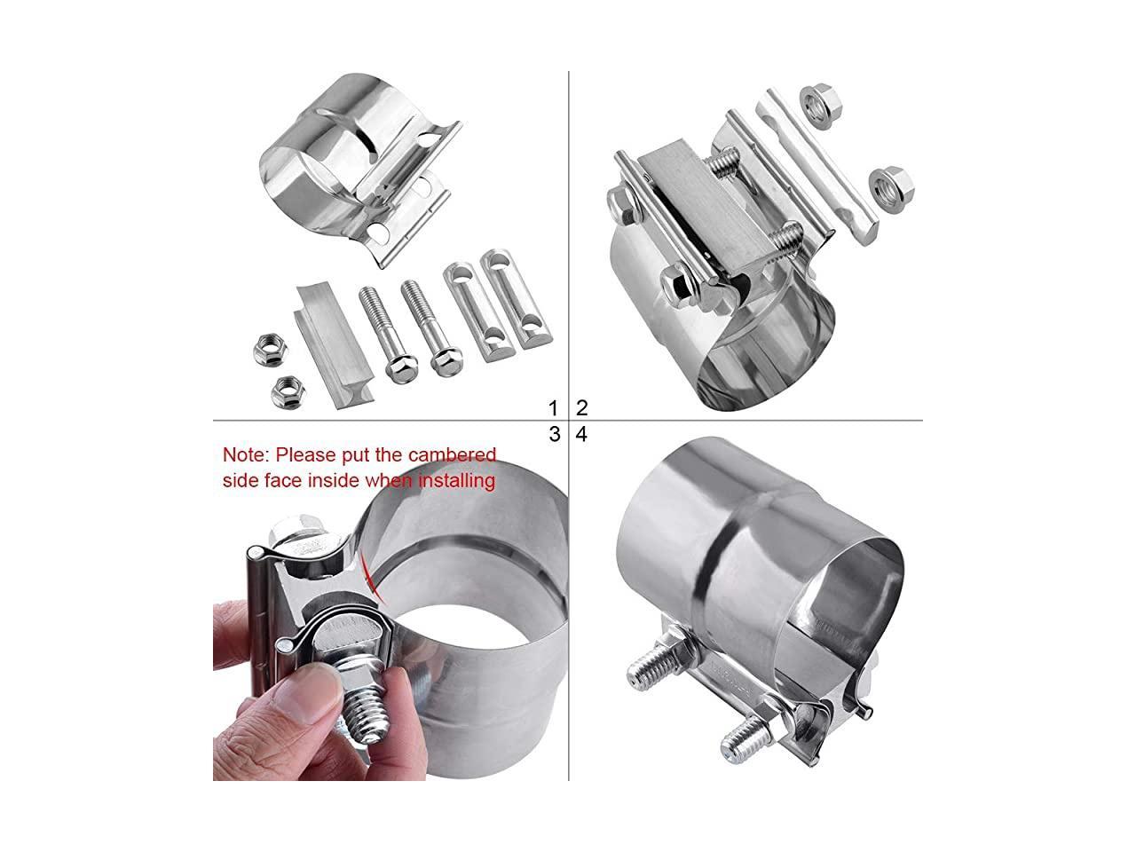 3 Inch Lap Joint Exhaust ClampT304 Stainless Steel Muffler Band Clamp ...