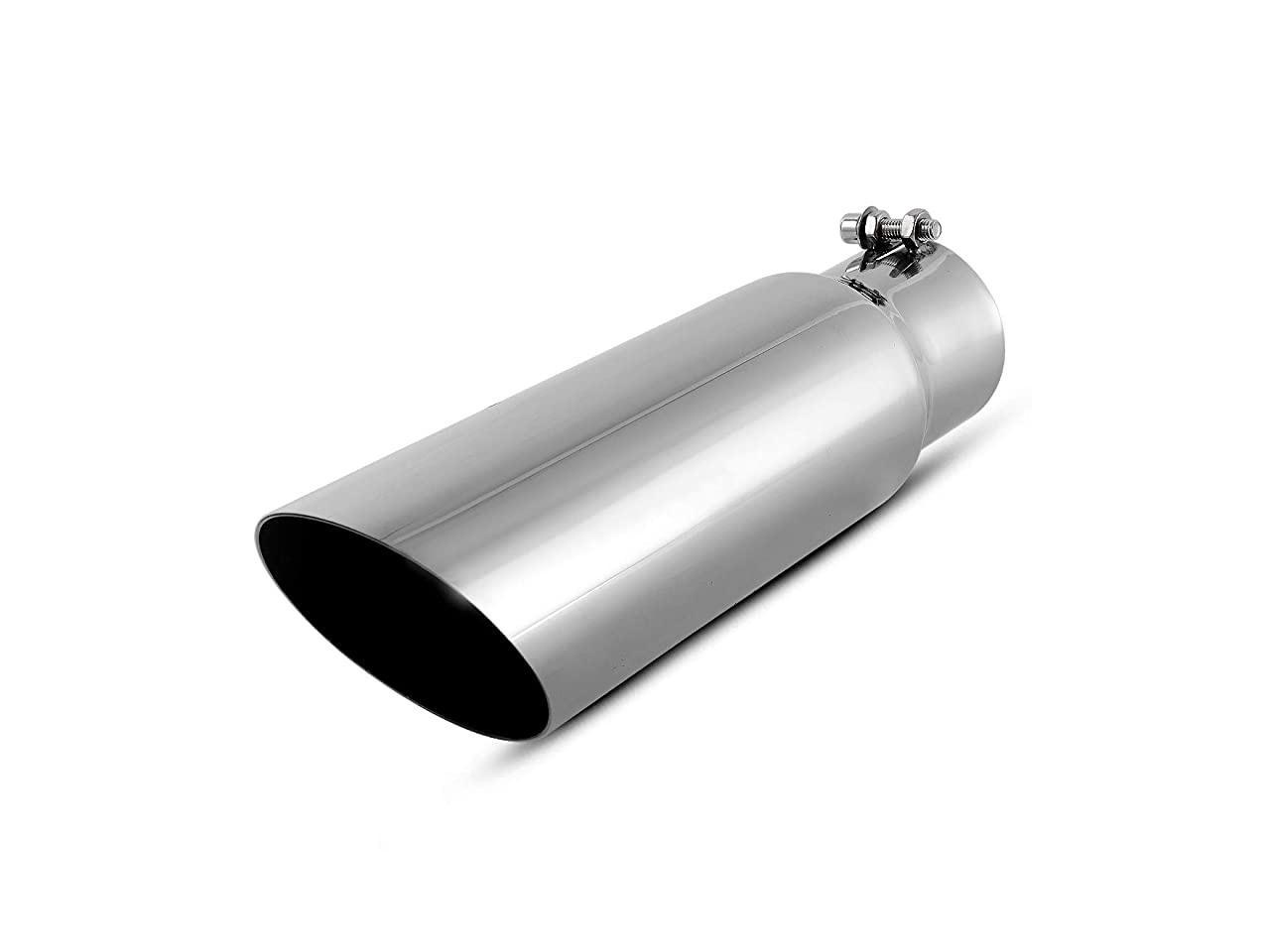 2.75 Inch Inlet Exhaust Tip, 2.75" x 3.5" x 12" Chrome-Plated Finish