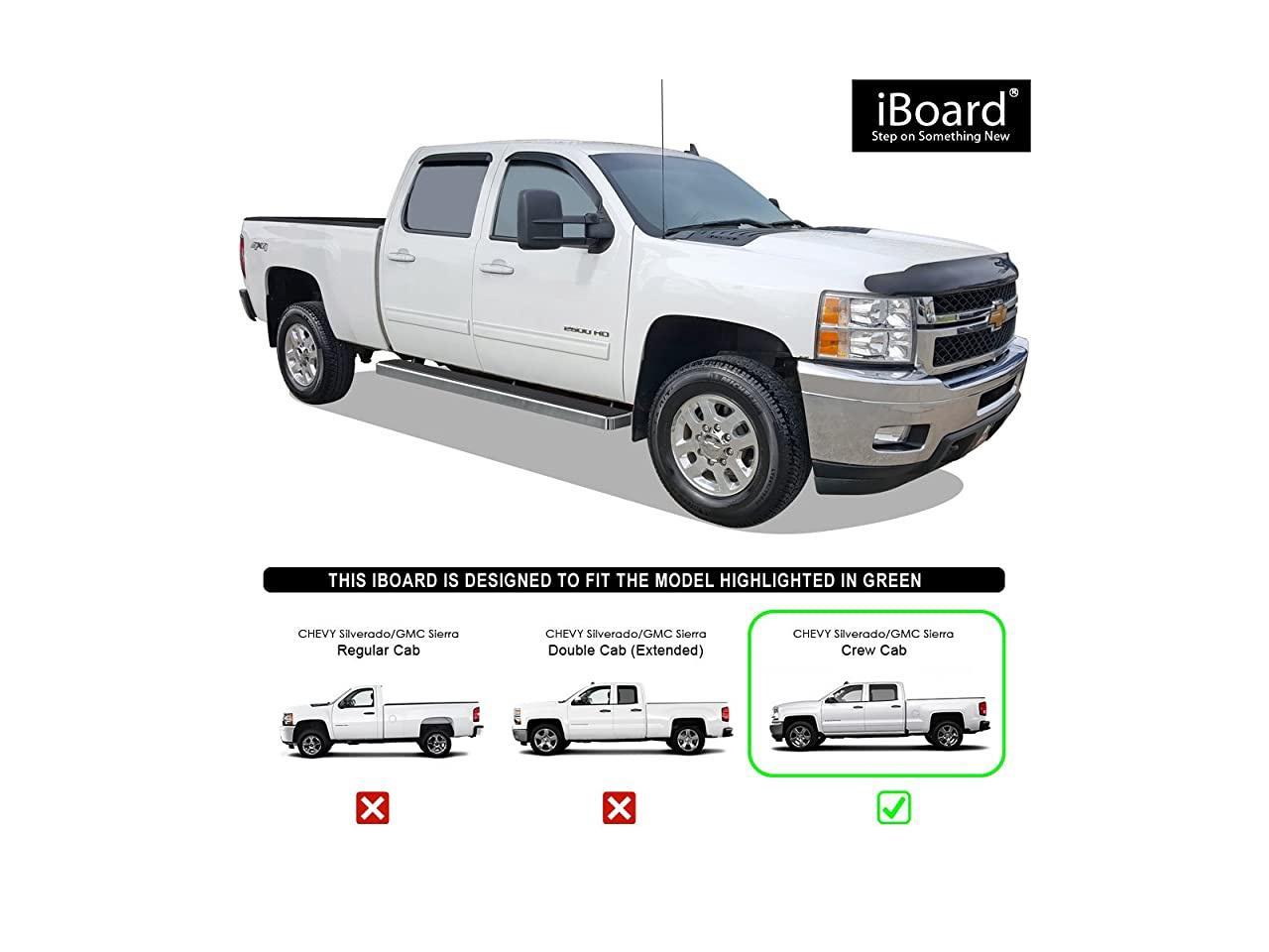 iBoard Running Boards 6 inches Custom Fit 2007-2018 Chevy Silverado