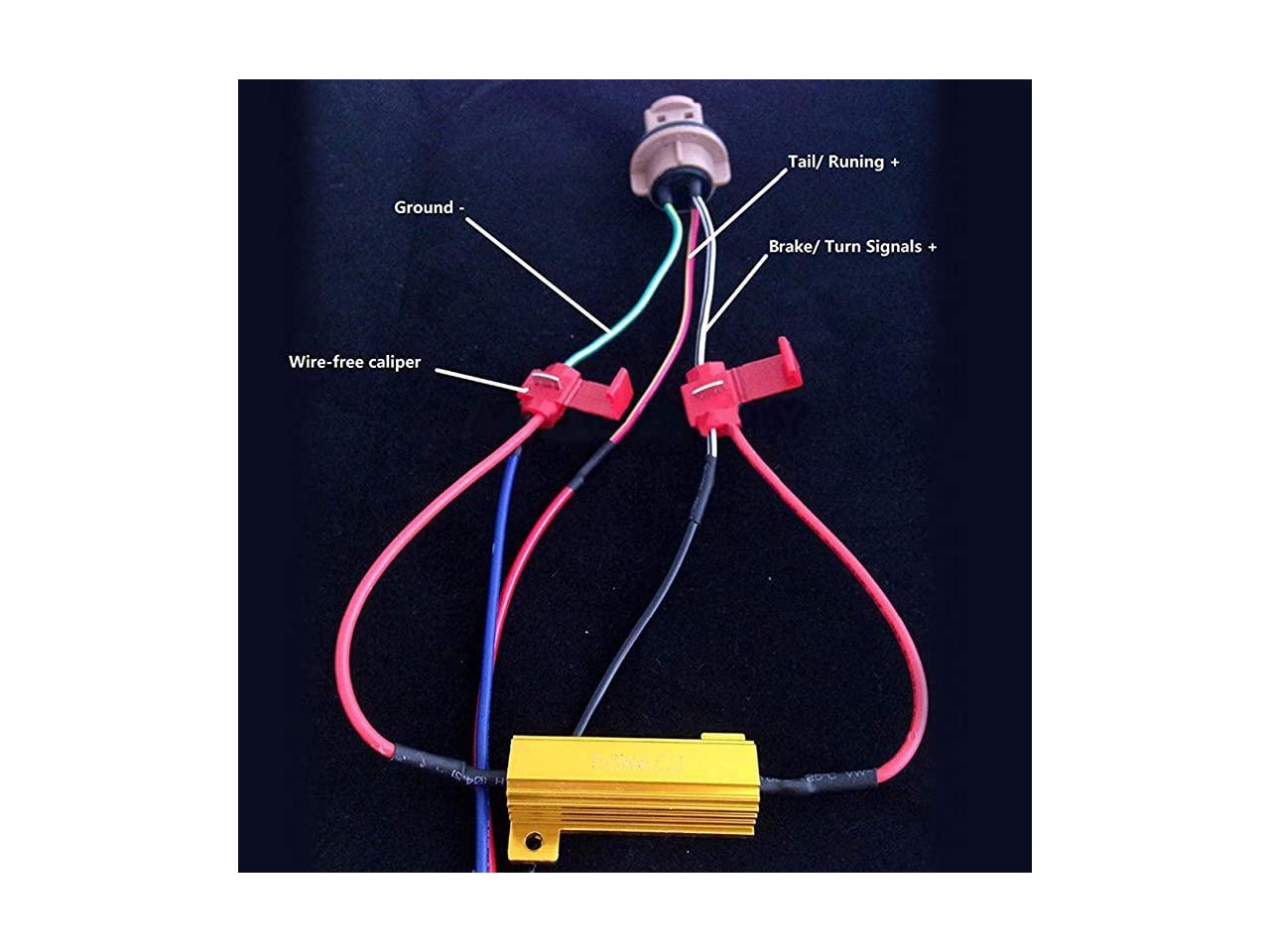 2Pack 50W 6ohm Load Resistors Prevent or Fix LED Bulb Fast Hyper Flash