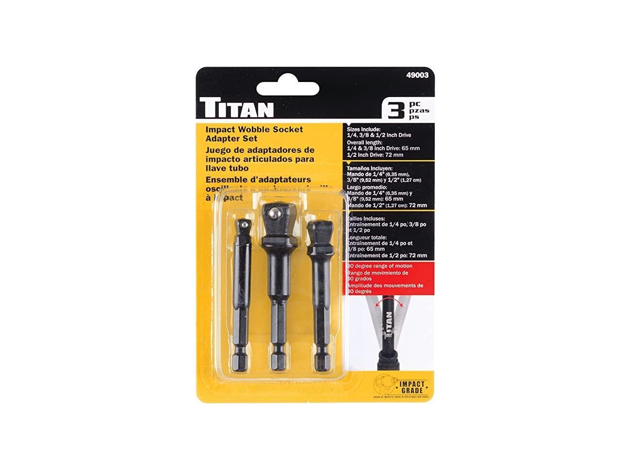 49003 23/4" Impact Wobble Socket Adapter Set 3Piece