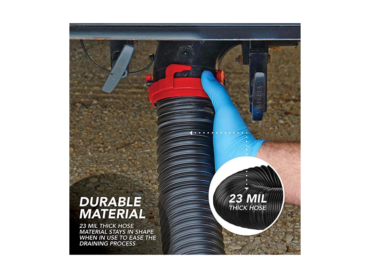 20Foot Dominator RV Sewer Hose Kit, Universal Sewer Hose for RV Camper, Includes 2 Attachable