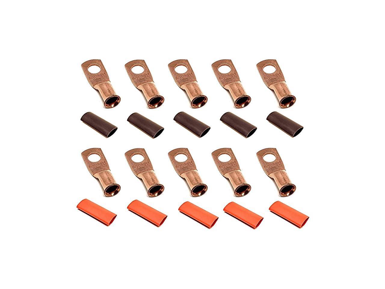 6 Gauge 6 AWG x 516 Pure Copper UL Listed Cable Lug Terminal Ring