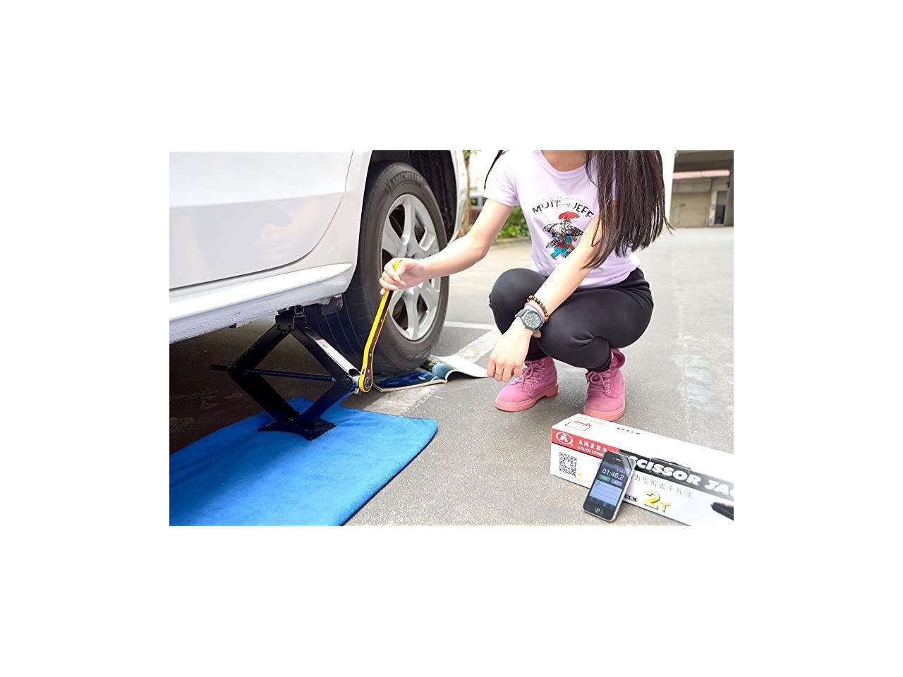 Scissor Jack 15 Tons3307 lbs Capacity Ratchet Handle Saving Strength