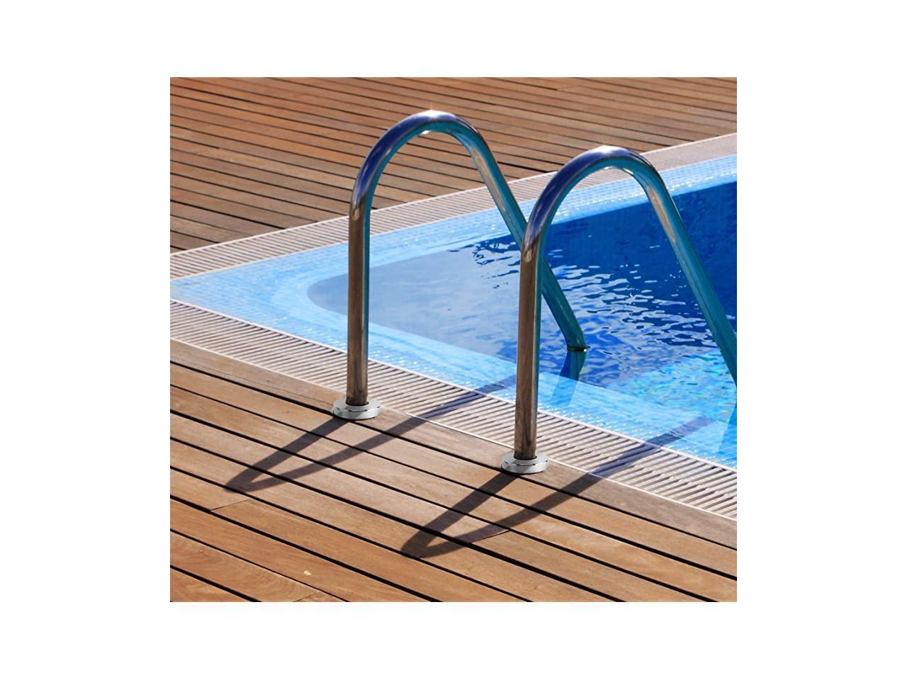 Pool Ladder Escutcheon Plates 4Pack Stainless Steel for Swimming Pool