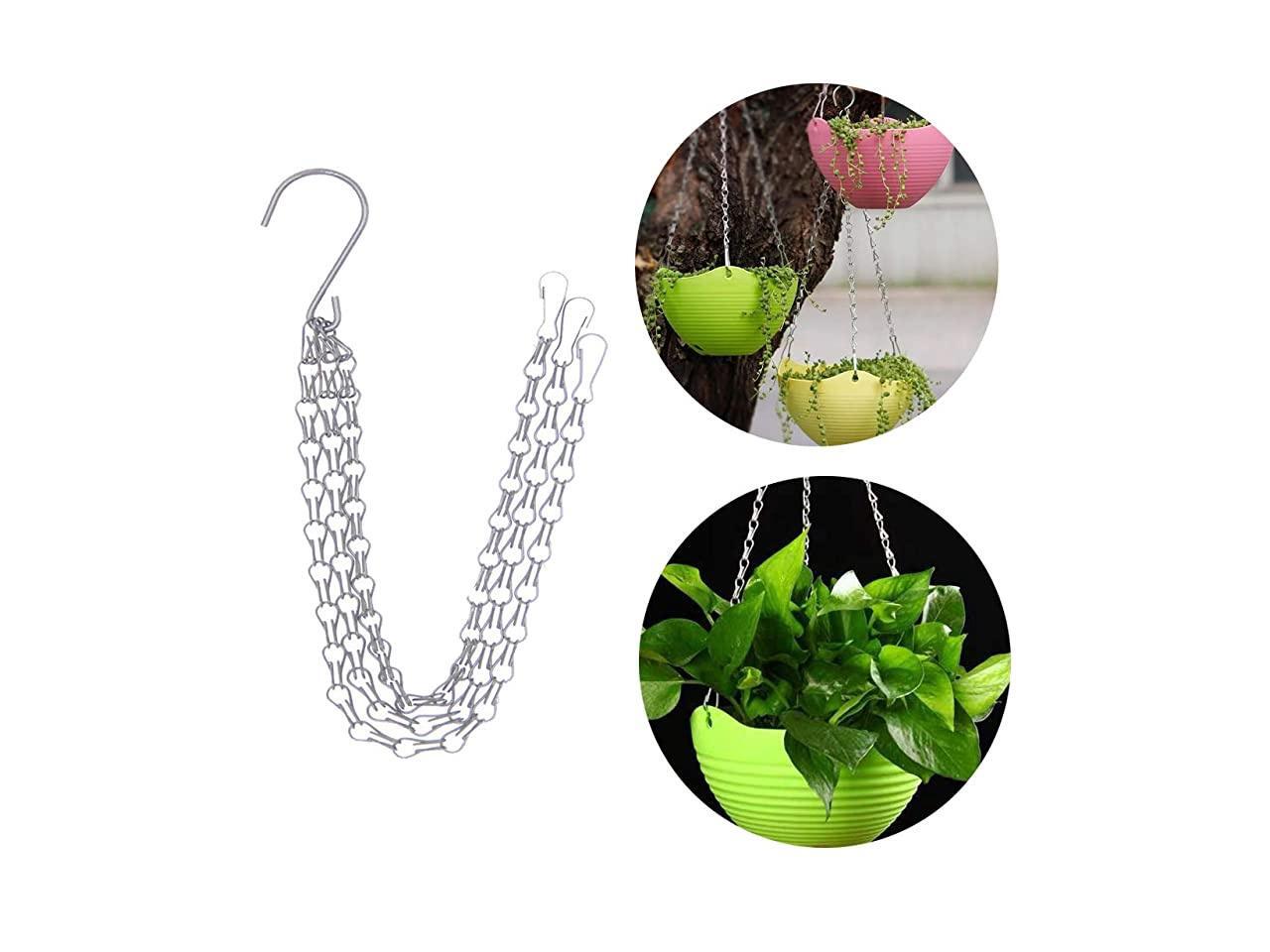 5 Pcs Plant Hanging Chains 3 Point 16 Inch Flower Pot Basket Hanger Chain Garden Plant Hangers