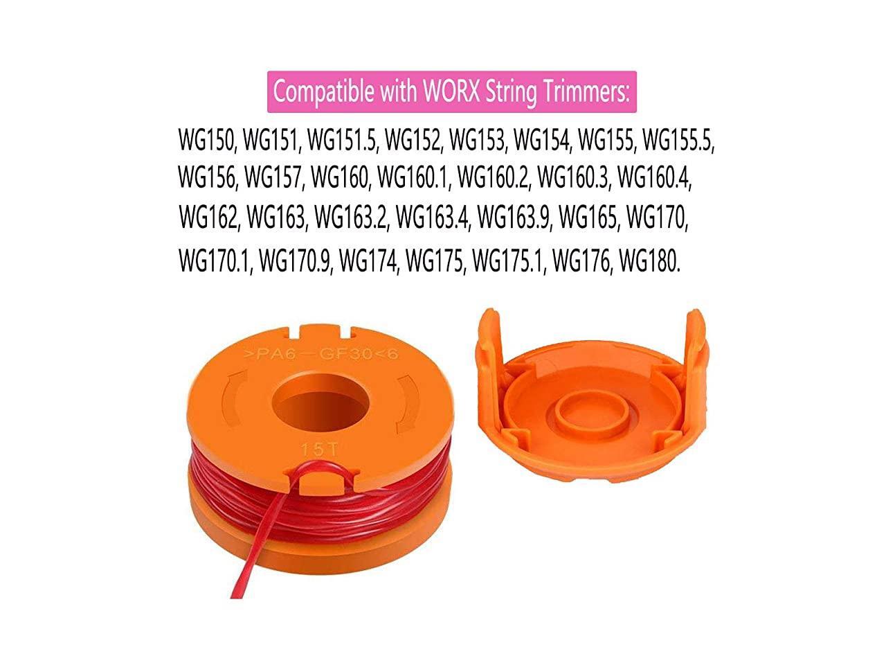 WA0010 Replacement Trimmer Spool Line 0065 for Worx WG154 WG163 WG160