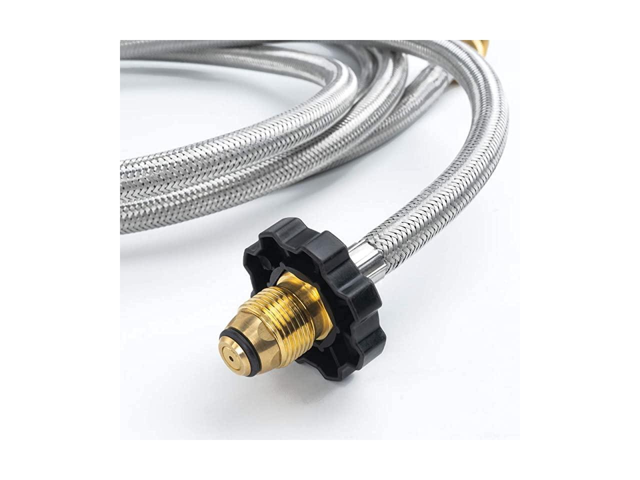 Little Buddy Heater Adapter 5FT Braided Propane Hose Adapter 1lb to