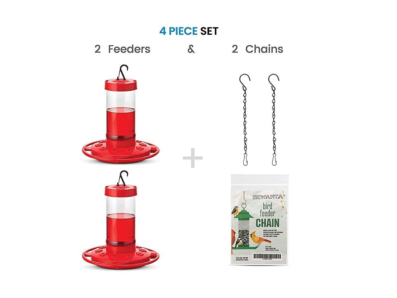 Feeders Bundled With SEWANTA Bird Feeder Chain Hummingbird Feeders 32Ounce Set of 2 First