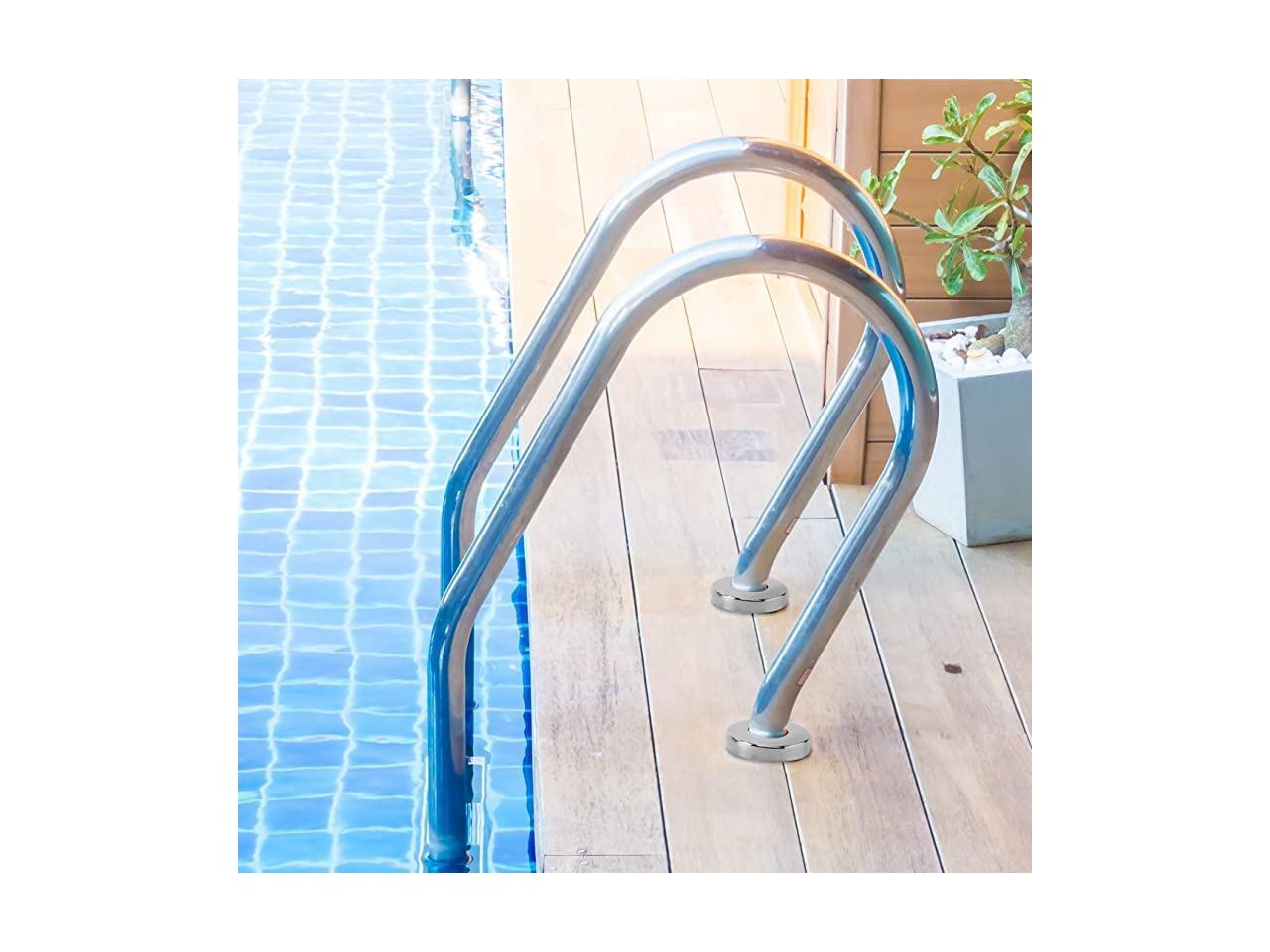 Pool Ladder Escutcheon Plates 4Pack Stainless Steel for Swimming Pool