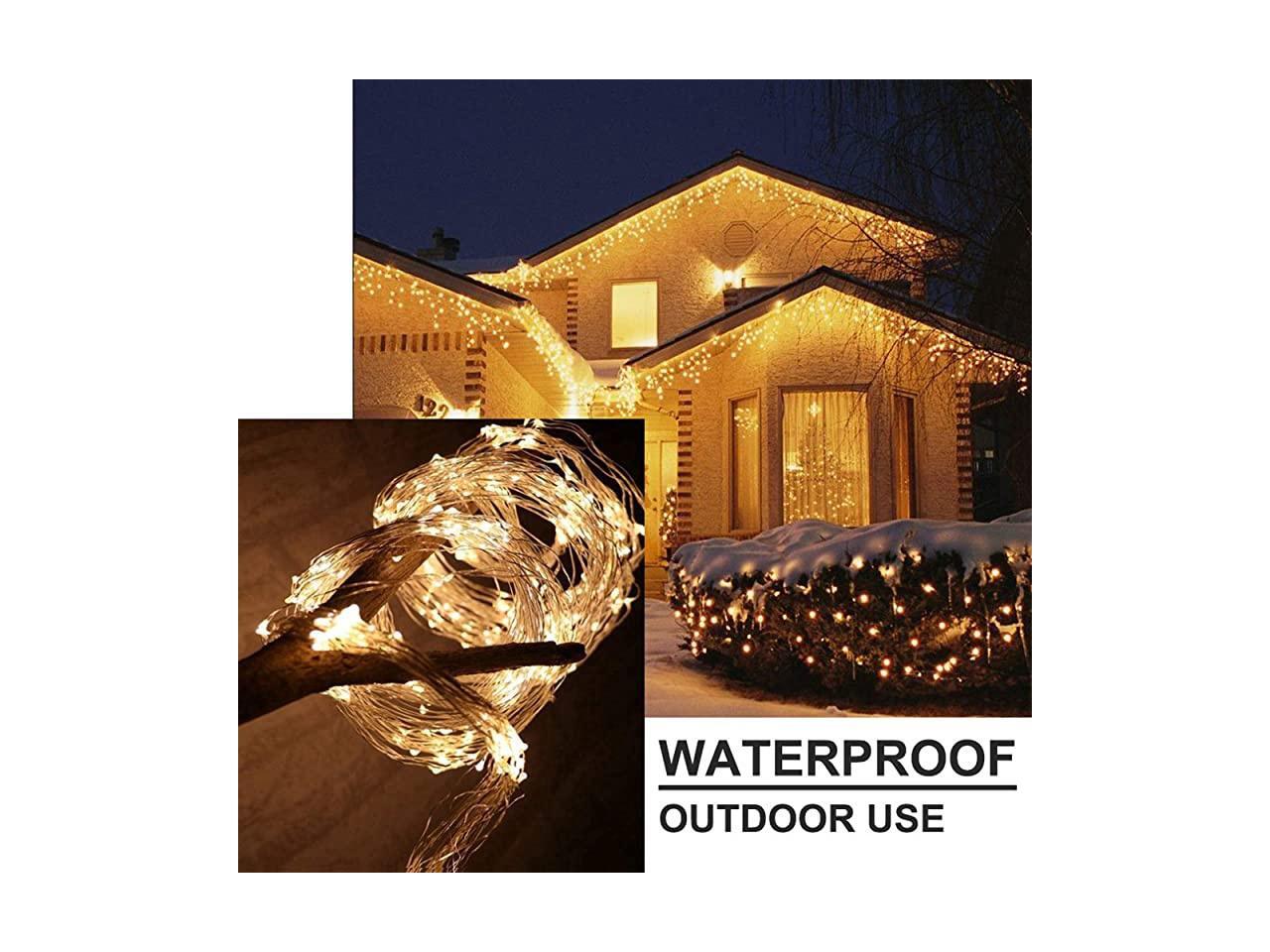 Pcs 00 LED Waterproof Waterfall Lights 10 Strand Cascading Firefly Bunch Lights Battery Operated