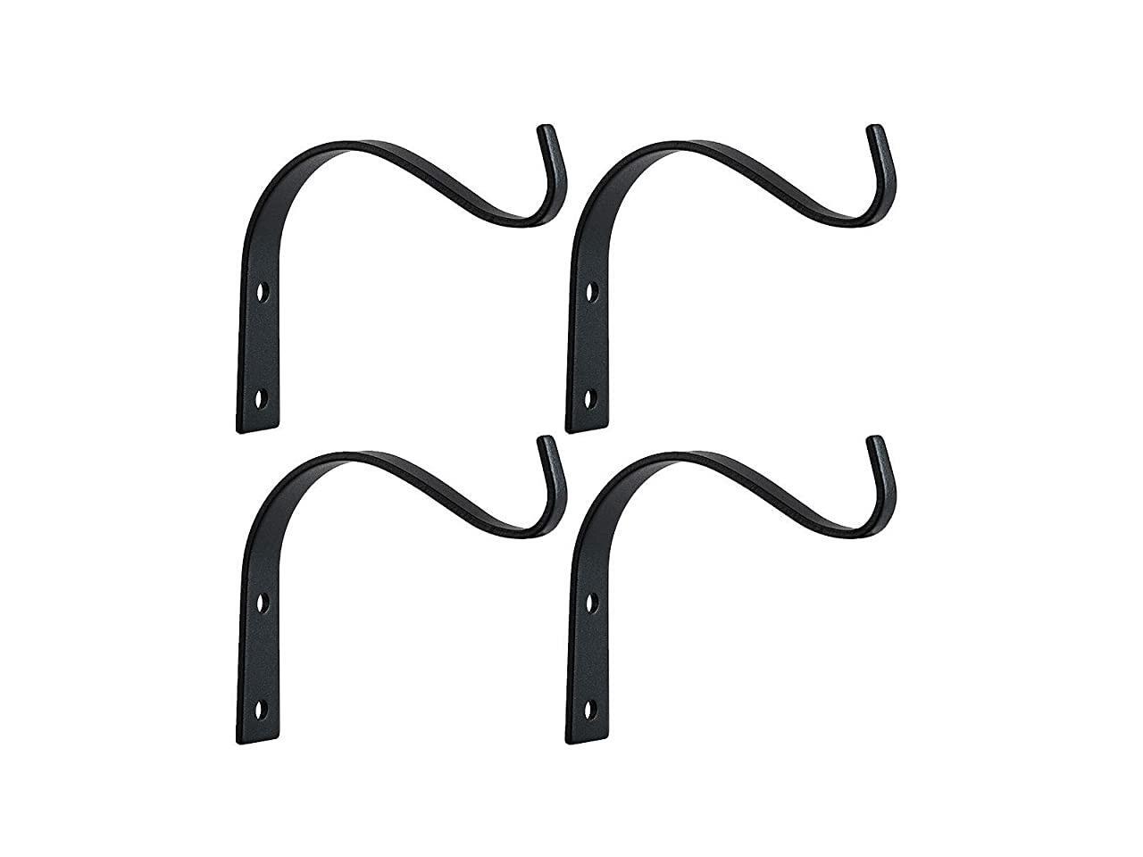 4 Pack Rustic Iron Wall Hooks for Hanging Lanterns Coats Mason Jar