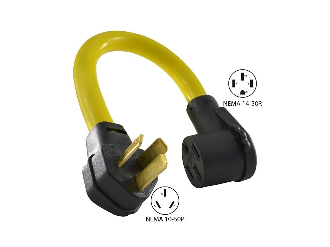 EV1050T NEMA 1050P to NEMA 1450R Tesla Style Adapter Cord compatible