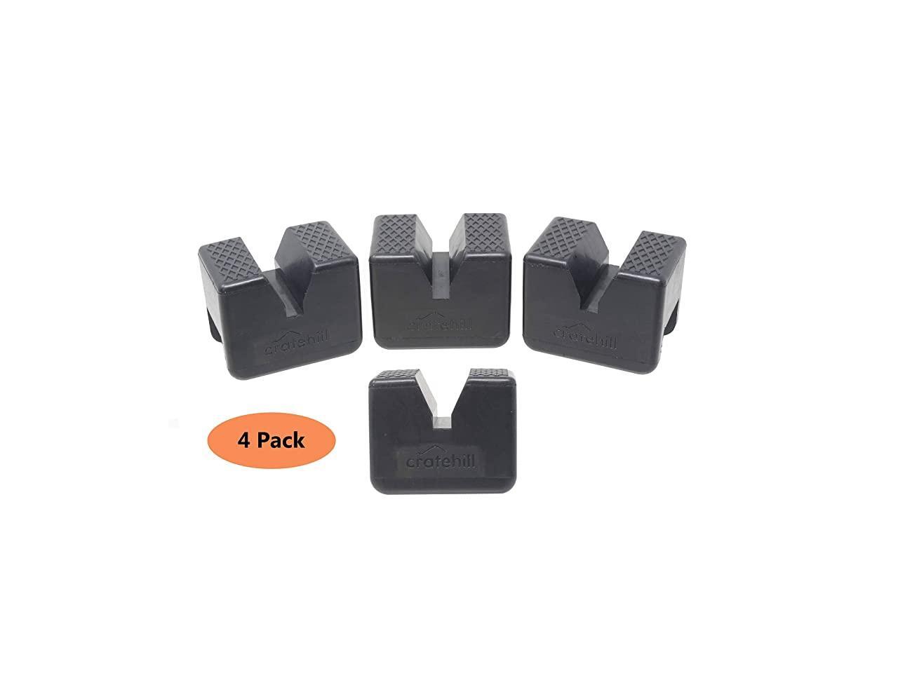 Pack Rubber Jack Stand Pads Pinch Weld Jack Stand Adapter Slotted Frame Rail Pinch Weld