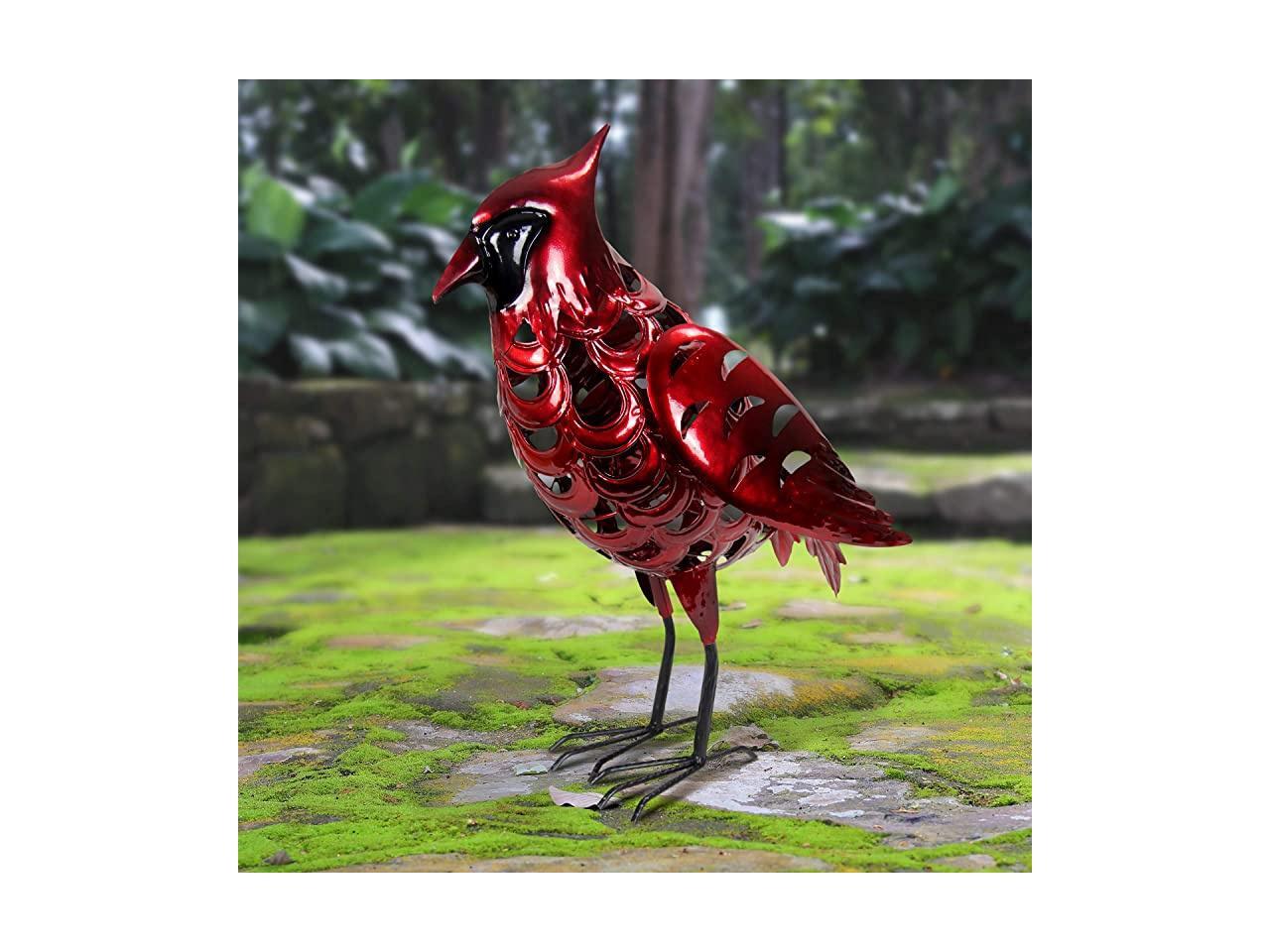 red cardinal garden statue