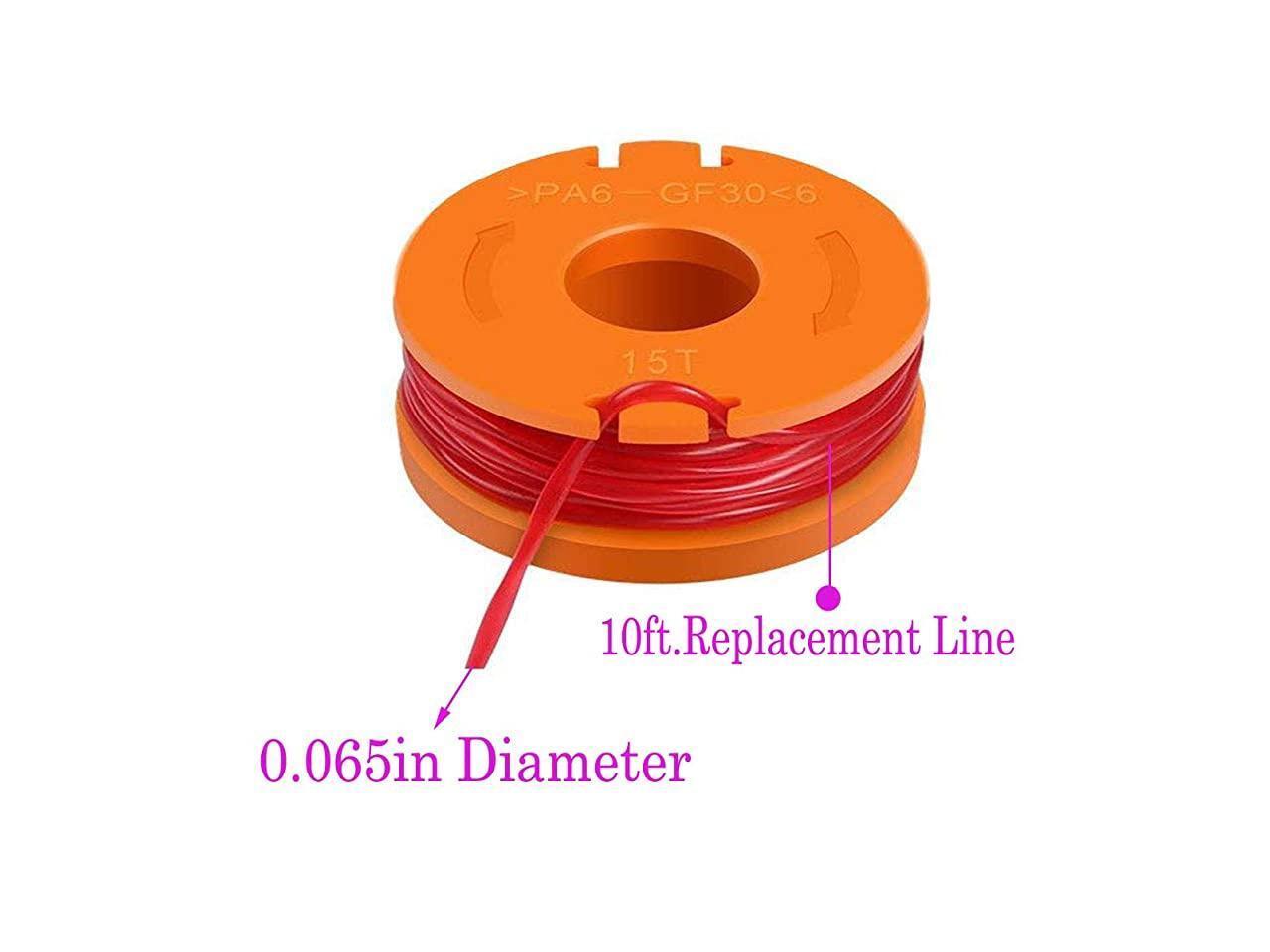 WA0010 Replacement Trimmer Spool Line 0065 for Worx WG154 WG163 WG160