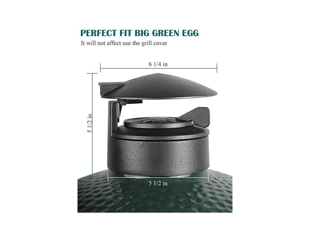 in 1 Cast Iron Cap for Medium Large XLarge Big Green Egg Top MustHave Big Green Egg Accessories
