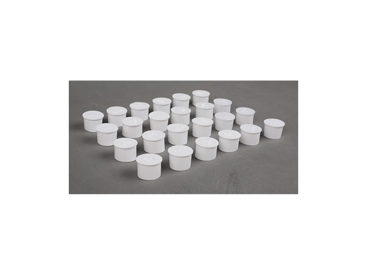 Pool Fence Hole Cover Deck Patio Ground Caps 30 White