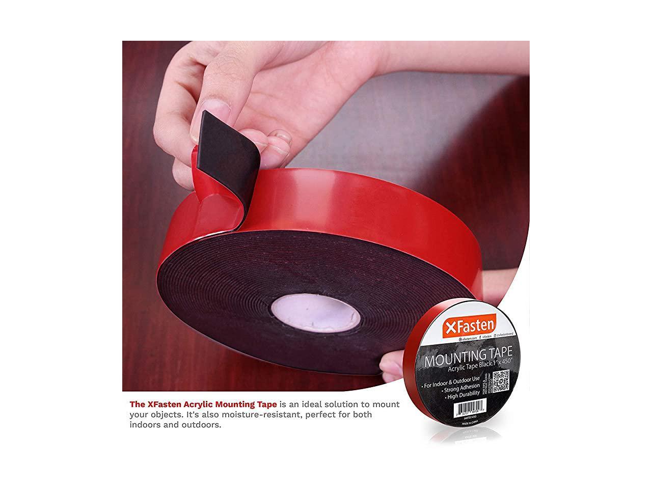 Double Sided Acrylic Mounting Tape Removable Black 1Inch x 450Inch