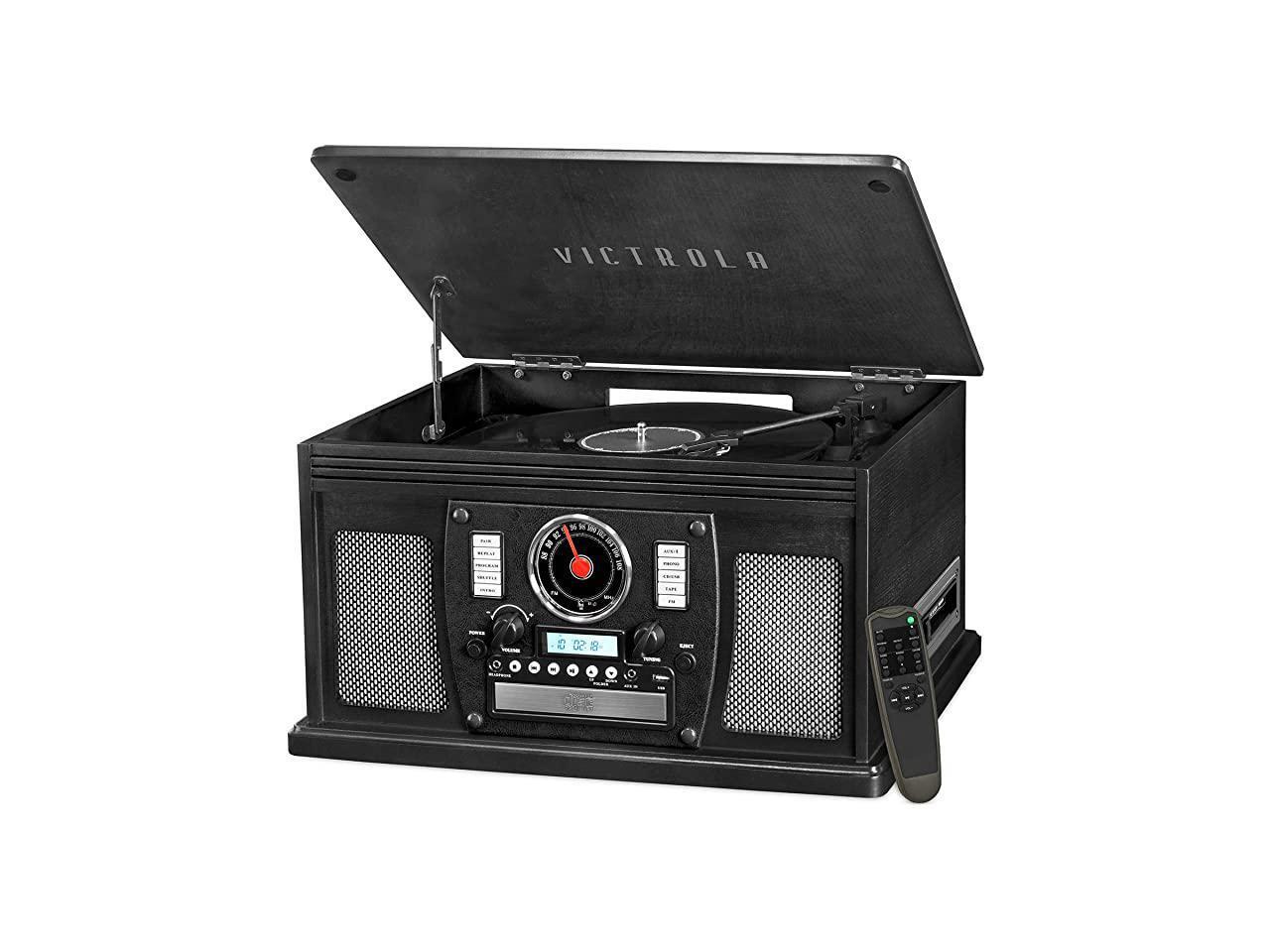 8in1 Bluetooth Record Player Multimedia Center Builtin Stereo Speakers