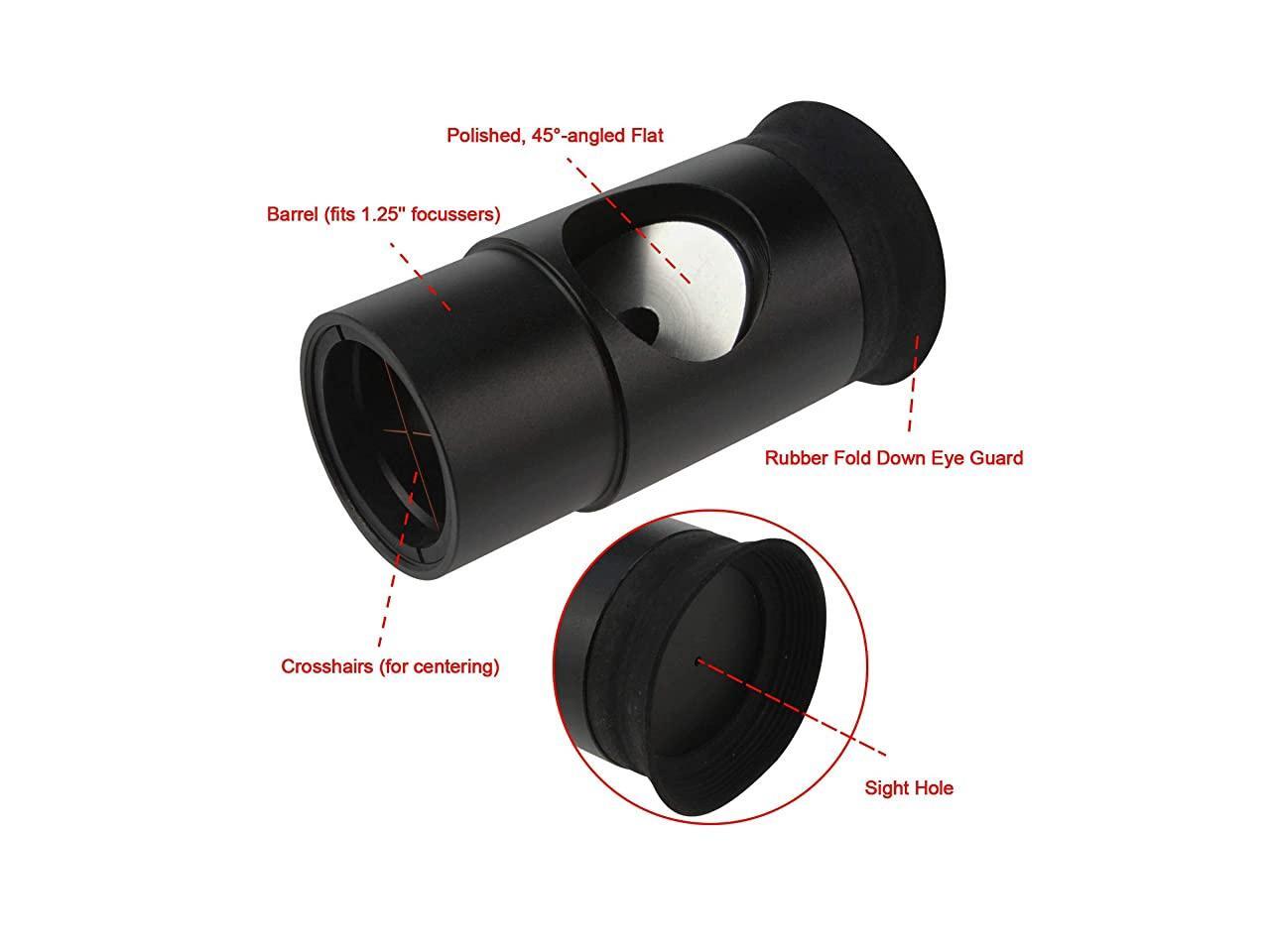 125Inch Metal Collimating Cheshire Eyepiece Without Laser for Newtonian Reflector Telescope