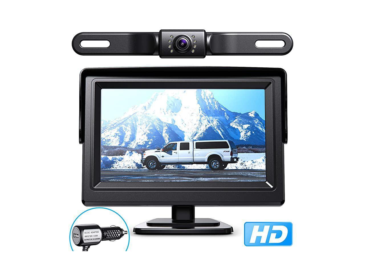 Zone Tech 4.3" TFT LCD Monitor Car Rear View System Backup Reverse Camera Night 