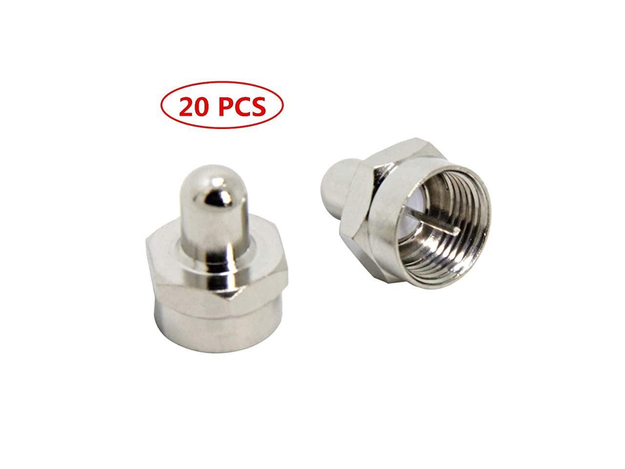F Termination Cap Coax Terminator 20Pack 75 Ohm Terminator for Ports on