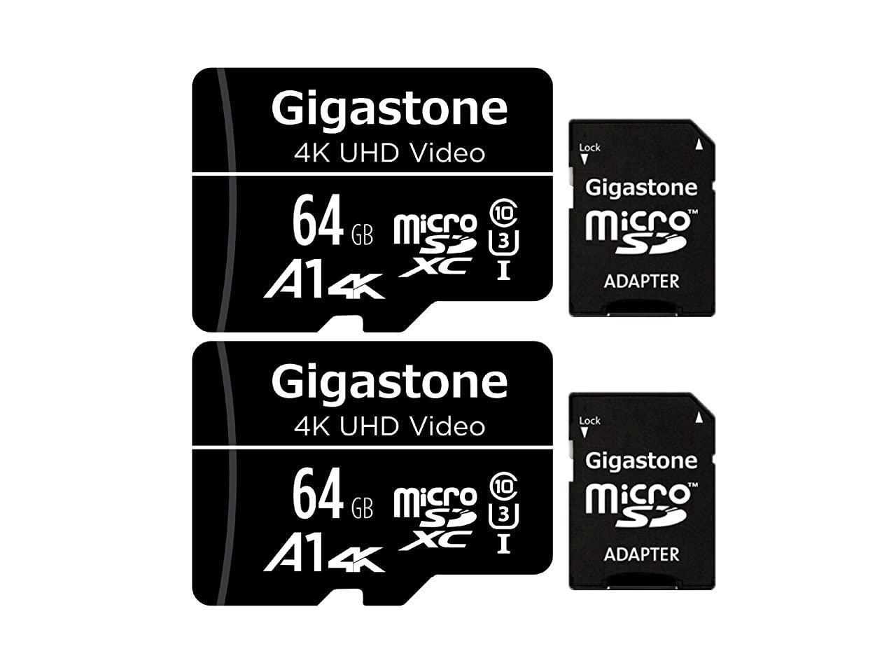 64GB 2Pack Micro SD Card 4K UHD Video Surveillance Security Cam Action