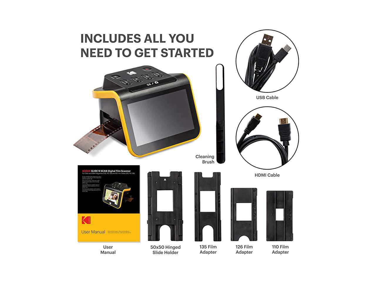 Slide N SCAN Film and Slide Scanner with Large 5 LCD Screen Convert Color BW Negatives Slides