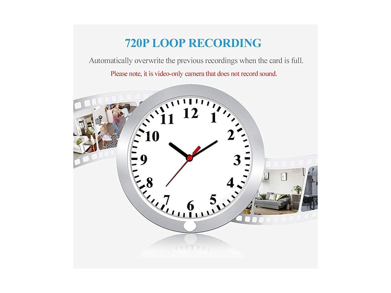 Hidden Camera Wall Clock Spy Camera Nanny Cam with PIR Motion Detection ...