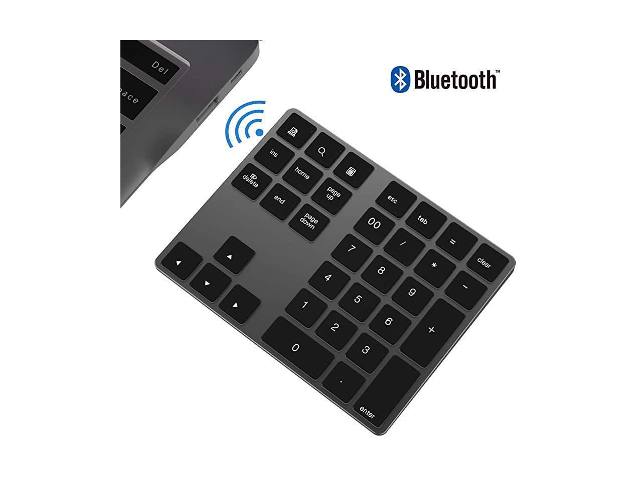 Numeric Keypad Portable Wireless 34Key External Number pad with ...